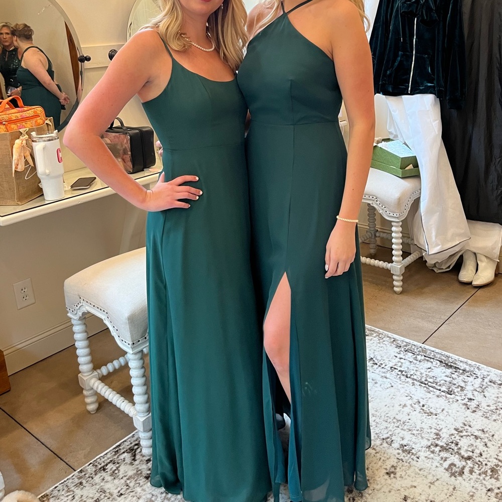 Formal or Prom. Chiffon emerald green dress from Birdy Grey for Bridesmaid.